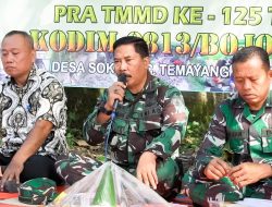 Pra- TMMD ke-125 Bojonegoro di Desa Soko Temayang Telah Dimulai