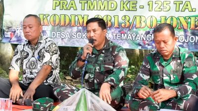 Pra- TMMD ke-125 Bojonegoro di Desa Soko Temayang Telah Dimulai