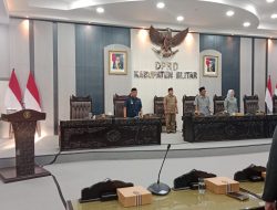 Rapat Paripurna DPRD Kabupaten Blitar Agenda Penyampaian Jawaban Bupati atas PU Fraksi Terhadap Ranperda Pertanggungjawaban APBD 2024