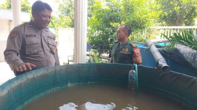 Sinergi TNI-Polri Tinjau Lokasi Budidaya Ikan Lele untuk Program Ketahanan Pangan di Desa Wedi Gedangan