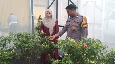 Warga Desa Jati Manfaatkan Lahan Kosong untuk Green House, Polisi Beri Motifasi Ketahanan Pangan