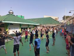 Wujudkan Lingkungan Sehat, Lapas Kelas IIA Sidoarjo Rutin Gelar Senam Pagi