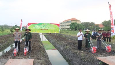 Forkopimda Sidoarjo dan Ponpes Al Amanah Dukung Ketahanan Pangan Lewat Penanaman Jagung Serentak Nasional