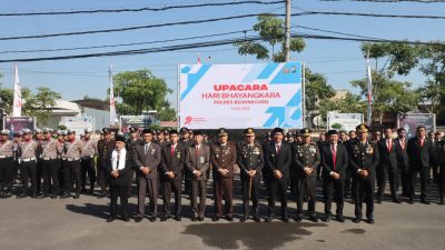 Forkopimda Hadiri Upacara Hari Bhayangkara ke-79 di Polres Bojonegoro