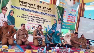 Dinkes Kabupaten Mojokerto Gelar Gema Pitu di Desa Gayam Kecamatan Bangsal Dihadiri Wabup dr. Rizal
