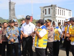 Kapolres Wonogiri Pimpin Pengamanan Kunjungan Menko Bidang Infrastruktur dan Pembangunan Kewilayahan AHY di Bendungan Pidekso