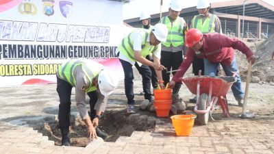 Peletakan Batu Pertama Tandai Dimulainya Pembangunan Gedung BPKB Polresta Sidoarjo