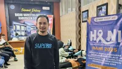 Peringati HANI 2025, BNNK Sidoarjo Gelar Senam Bersinar dan Donor Darah