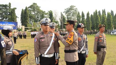 Polres Lampung Utara Laksanakan Apel Gelar Pasukan Ops Patuh Krakatau 2025