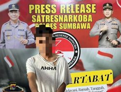 Polres Sumbawa Bekuk Pengedar Sabu, Barang Bukti Disembunyikan di Bawah Batu