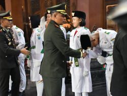 Dandim Letkol Inf Dwi Soerjono Hadiri Upacara Pengukuhan Paskibraka Kabupaten Ponorogo