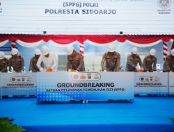 Hadiri Groundbreaking di Sidoarjo, Kapolri Sebut Polri Sudah Miliki 458 SPPG