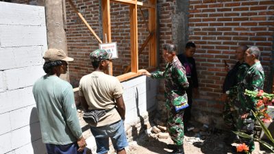 Pembangunan RTLH Ditinjau Dandim Ponorogo, Warga Penerima Manfaat Ucapkan Terimakasih