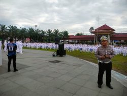 Peringatan HUT RI ke-80 Kapolsek Manguharjo Hadiri Senam Sehat Wai Tan Kung di Alun-Alun Kota Madiun