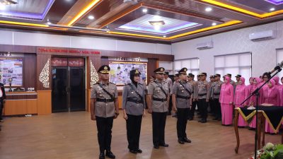 Polres Wonogiri Gelar Serah Terima Jabatan Kabag SDM, Kapolsek Selogiri dan Kasat Binmas
