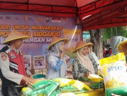 Polsek Krian Bersama Bulog Gelar Bazar Beras Murah SPHP, Ringankan Beban Masyarakat