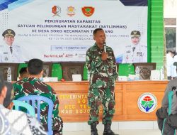 TMMD 125 Bojonegoro Gelar Pembinaan Anggota Linmas Desa Soko