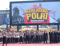 Upacara Hari Juang Polri Digelar di Polresta Sidoarjo, Wakapolresta Ajak Personel Teladani Semangat Para Pendahulu