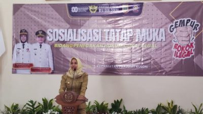 Satpol PP Kota Mojokerto Gelar Sosialisasi Rokok Ilegal Tatap Muka, Dihadiri Walikota Ning Ita