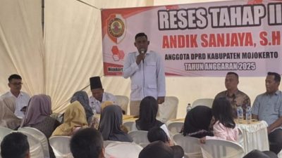 Saat Gelar Reses, Anggota DPRD Andik Sanjaya Minta Warga Mojokerto Menjaga Kondusivitas