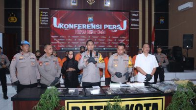 Hasil Operasi Tumpas Narkoba 2025, Polres Blitar Kota Ungkap Ratusan Tanaman Ganja