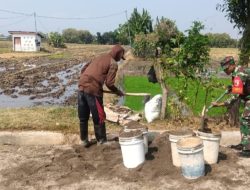 Jamin Ketersediaan Air, Babinsa Kodim Ponorogo Bantu Warga Bangun Saluran Irigasi
