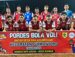Meriah, Turnamen Bola Volly Pordes Merebutkan Piala Bupati Dalam Rangka Haornas Wonogiri  di Desa Sumber