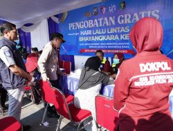 Sambut Hari Lalu Lintas Bhayangkara ke-70, Satlantas Bojonegoro Gelar Pasar Murah dan Donor Darah