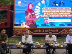 Walikota Ning Ita dan Kepala Pelaksana BPBD Kota Mojokerto Ganesh Gelar Dialog Interaktif dengan Wartawan