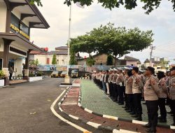 1 Tahun Pemerintahan Kabinet Merah Putih, Polres Wonogiri Gelar Apel Kesiapsiagaan