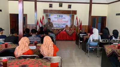 Kapolsek Baturetno Sosialisasi Bahaya Narkoba ke Remaja dan Ibu PKK, Waspadai Lingkungan Sekitar