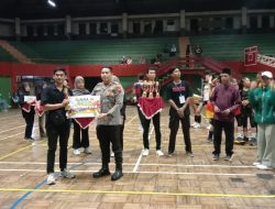 Polres Wonogiri Dukung Semangat Atlet Muda, Hadiri Penutupan Kejuaraan Bola Voli U-15 Terbuka