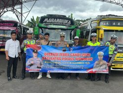 Sosialisasi Ops Zebra Candi 2025, Sat Lantas Polres Wonogiri Edukasi Pengemudi di Shelter Kota