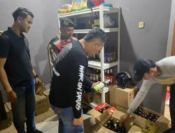 Polres Wonogiri Gelar Operasi Miras, Puluhan Botol Berbagai Jenis Berhasil Disita