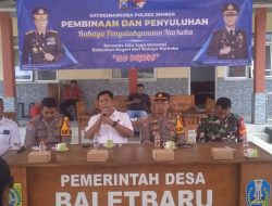 Satreskoba Polres Jember Berikan Penyuluhan dan Pembinaan Bahaya Narkoba di Desa Baletbaru Kecamatan Sukowono