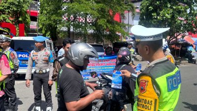 Sosialisasi Ops Zebra Candi 2025, Satlantas Polres Wonogiri Gandeng Jasa Raharja dan UPPD Edukasi Warga Pasar Kota