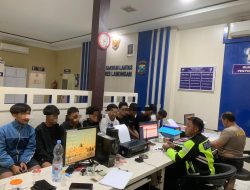 Operasi Zebra Semeru Polres Lamongan Amankan 9 Remaja dan 3 Motor Balap Liar