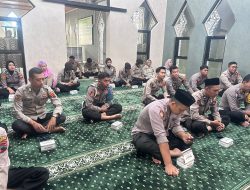 Binrohtal Polres Wonogiri Digelar via Zoom di Masjid Al Ma’ruf, Personel Diperkuat Pembinaan Spiritual