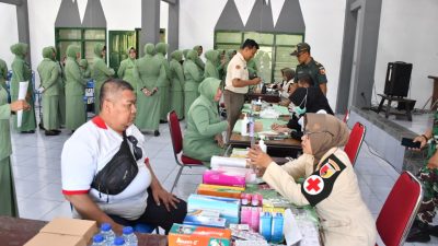 Peringati Hari Juang TNI AD ke 80, Kodim Ponorogo Adakan Bakti Kesehatan Pengobatan Umum