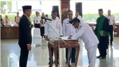 4 Kepala Desa Hasil Pilkades PAW Dilantik Bupati Bojonegoro