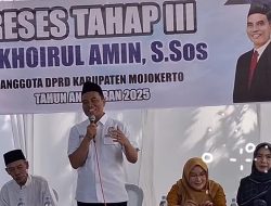 Gelar Reses, Wakil Ketua DPRD Kabupaten Mojokerto H. Khoirul Amin Sampaikan Rencana Pemindahan Ibukota