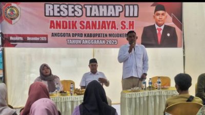 Gelar Reses, Anggota DPRD Kabupaten Mojokerto Mas Andik, Banyak Terima Keluhan dan Usulan Warga