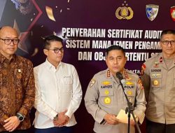 Polri Serahkan Sertifikat Audit Sistem Pengamanan Objek Vital Nasional Tahun 2025
