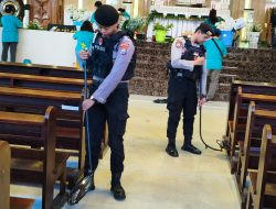 Sterilisasi Gereja Jelang Misa Natal 2025, Jibom Gegana dan Polresta Sidoarjo Pastikan Ibadah Aman dan Kondusif