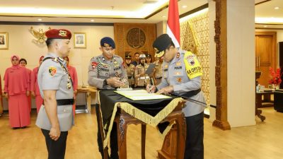 Ikuti Sertijab Dipimpin Kapolda, Kombes Pol Djoko Julianto Resmi Diangkat Sebagai Pejabat Baru Dirreskrimsus Polda Jateng