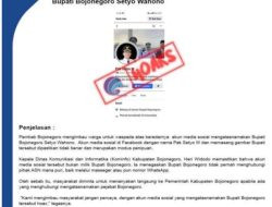 Pemkab Bojonegoro Imbau Warga Waspada Akun Palsu Mengatasnamakan Bupati Bojonegoro