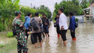 Intensitas Hujan Tinggi sebabkan 300 KK dan Ratusan Hektare Lahan Pertanian di Desa Lojejer Terendam Banjir