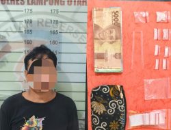 Polres Lampung Utara Ungkap Kasus Narkotika, Seorang Buruh Diamankan dengan 9 Paket Sabu