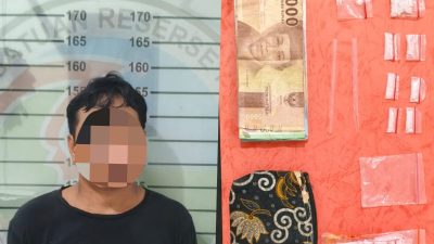 Polres Lampung Utara Ungkap Kasus Narkotika, Seorang Buruh Diamankan dengan 9 Paket Sabu