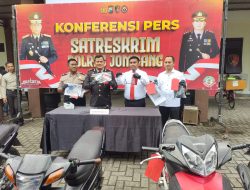 Teror Curanmor Dipatahkan, Polres Jombang Ringkus 17 Pelaku dan 34 Unit Motor di Amankan